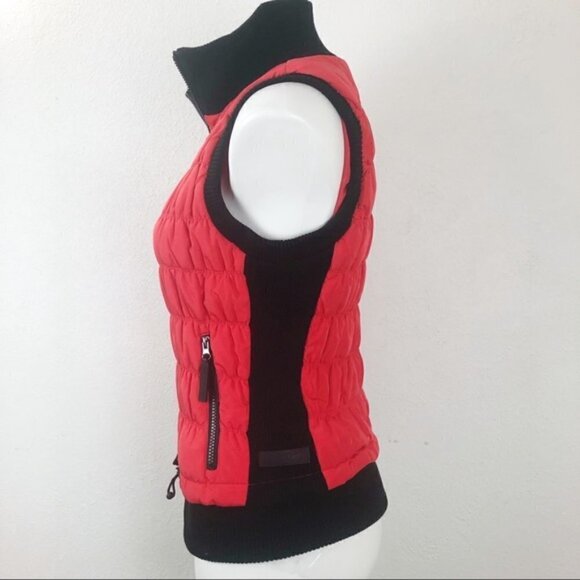Calvin Klein Red Black Tom Puffer Vest Size S - Picture 3 of 8